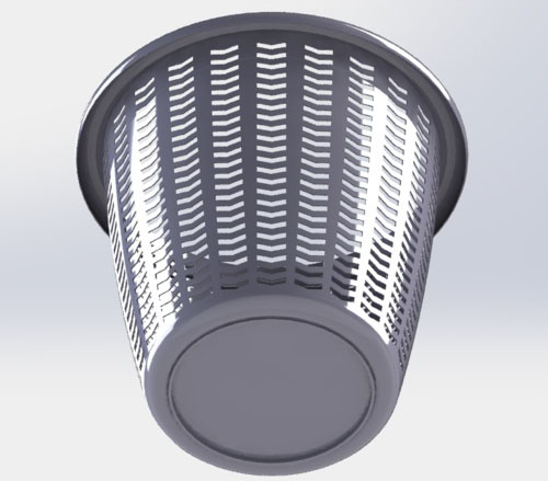 SolidWorks軟件建模學(xué)垃圾桶怎么畫-渲染效果圖